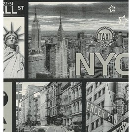 TAPETA NYC GREY MIASTO NEW...