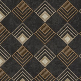 TAPETA W ROMBY ZŁOTE...