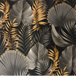 TAPETA CZARNA W ZŁOTE...