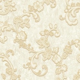 TAPETA W ZŁOTE KWIATY...