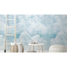 MURAL NIEBIESKIE CHMURY...