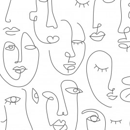 TAPETA BLACK FACES ESTA...