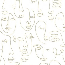 TAPETA GOLD FACES ESTA HOME...