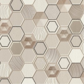 TAPETA W BEŻOWE PLASTRY...