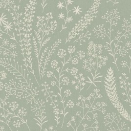 TAPETA W LISTKI I KWIATKI...